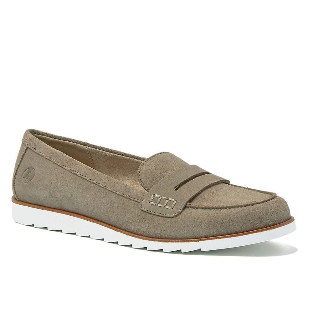 Lands’ End Women's Comfort Lug Sole Suede Loafers Size 7 Preppy Coastal
